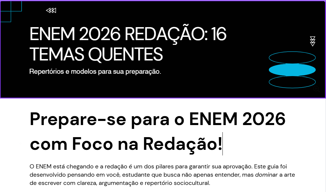 ENEM 2026 Redação: 16 temas quentes com repertórios e modelos