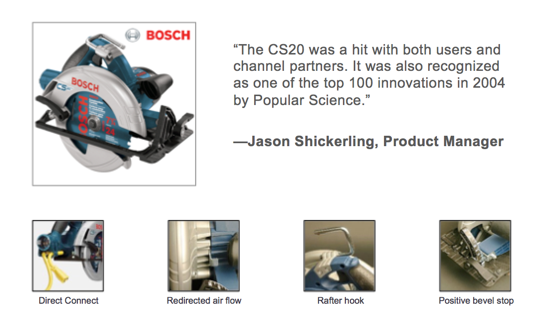 Jobs-to-be-Done Examples: Creating the Bosch CS20 Circular Saw | by Tony  Ulwick | JTBD + Outcome-Driven Innovation