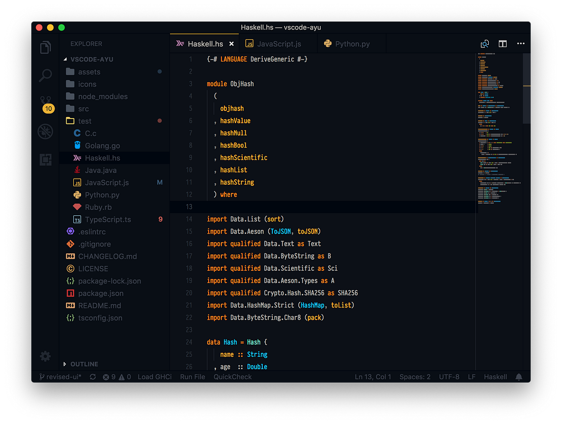Расширения для vs code. Лучшие цветовые схемы vs code. vs code расширение  inline code. json для vs code. ayu mirage theme.