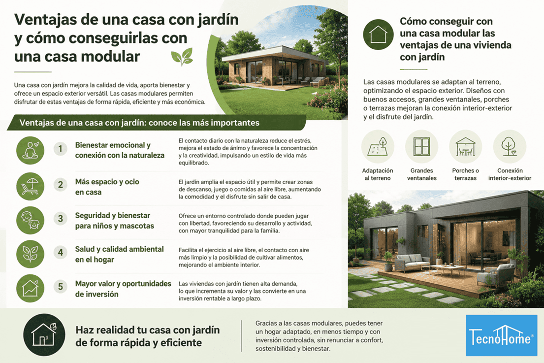 La casa con jardín: mucho más que un espacio exterior