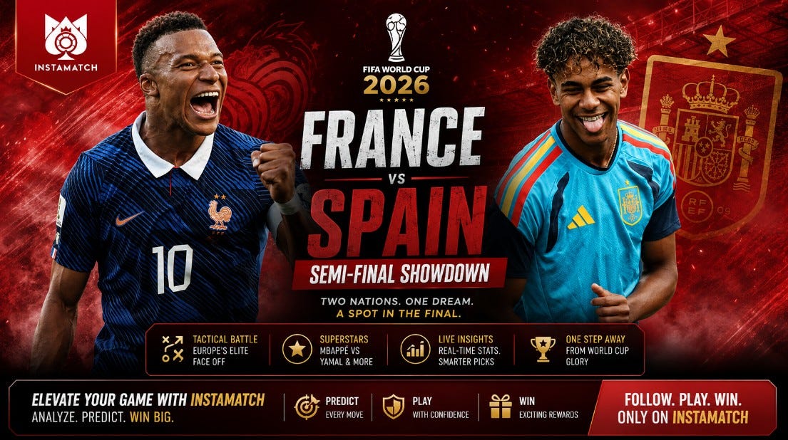 Spain vs France WC Semifinal Preview: Match Trends on instamatch