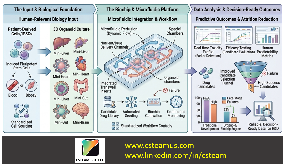 Building a Drug Success Engine with Biochips and Organoids