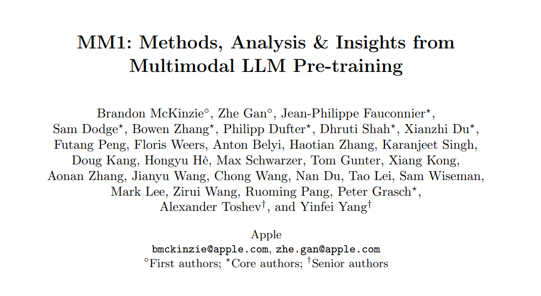 Papers Explained 117: MM1. MM1 is a family of multimodal models up