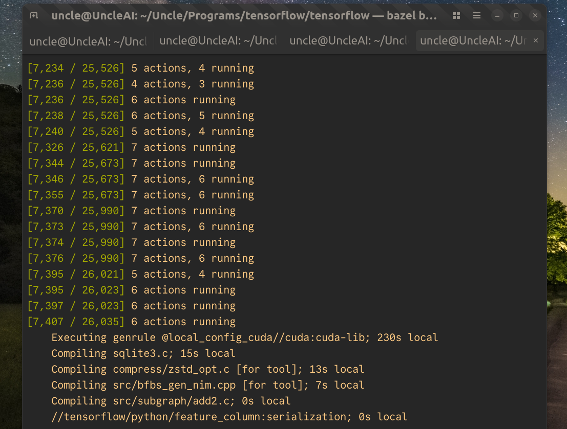 build tensorflow 原始碼過程