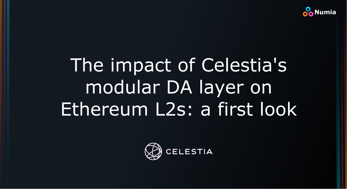 The impact of Celestia's modular DA layer on Ethereum L2s: a first