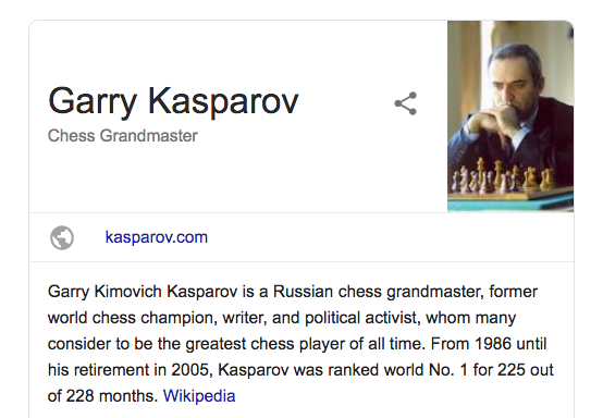 Garry Kasparov, Chess Wiki