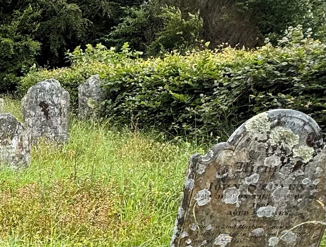 Graveyard in Bodmin-Churchtown, England, photo by author