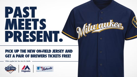 Puchase the New Brewers Alternate Jersey and Get a Free Pair of