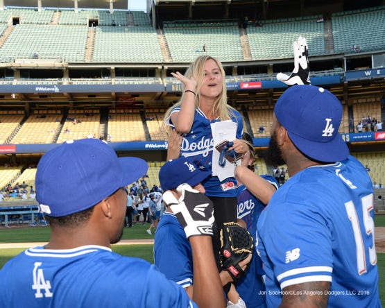 Saturday August 27, 2016; Hollywood Stars game after the Dodgers