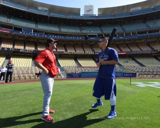 Charlotte McKinney hits a home run at Dodgers' Hollywood Stars