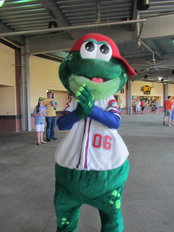 Reedy Rip'It, Greenville Drive mascot; South Atlantic League