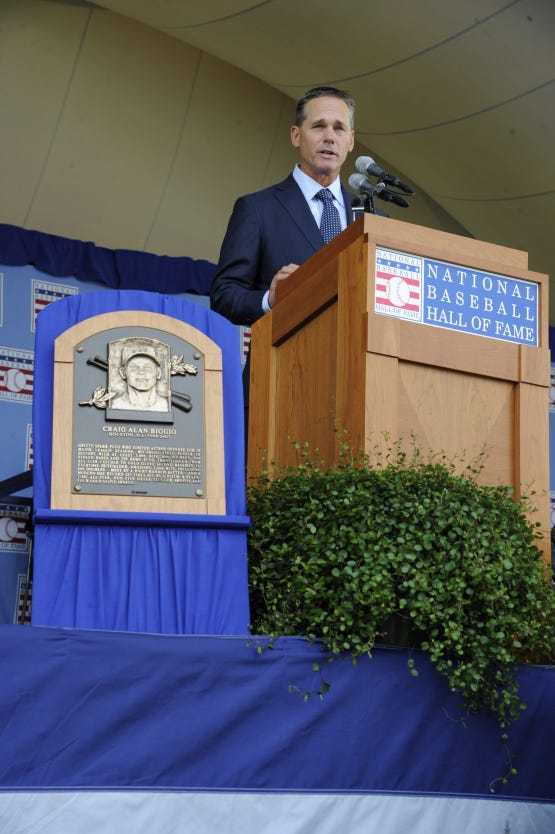 CRAIG BIGGIO'S INDUCTION INTO THE BASEBALL HALL OF FAME