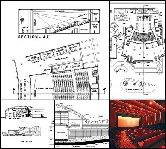 ☆【Cinema, Theaters CAD Details Collection V.1】@Auditorium ,Cinema, Theaters  Design,Autocad Blocks,Cinema, Theaters Details,Cinema, Theaters  Section,elevation design drawings | by CAD Design | Free CAD blocks and  drawings | Medium