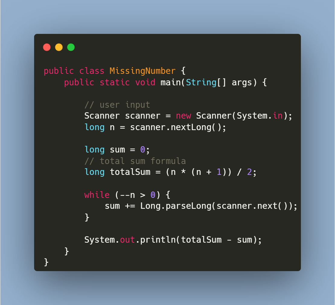 Missing Number - Competitive Programming Problems - Medium