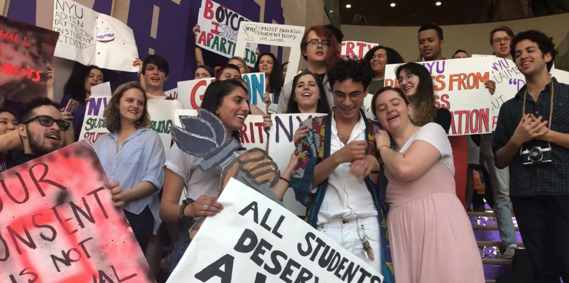 NYU SLAM, NYU Divest Rally During Weekend on the Square by Izzie