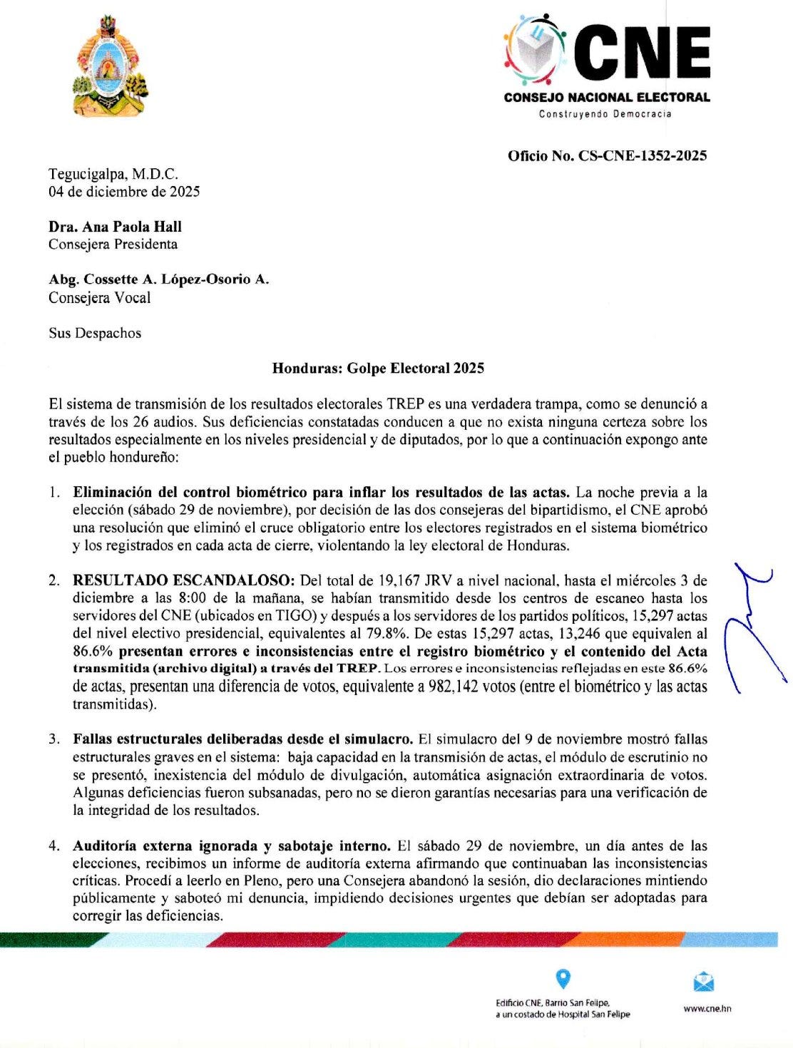 HONDURAS: GOLPE ELECTORAL 2025