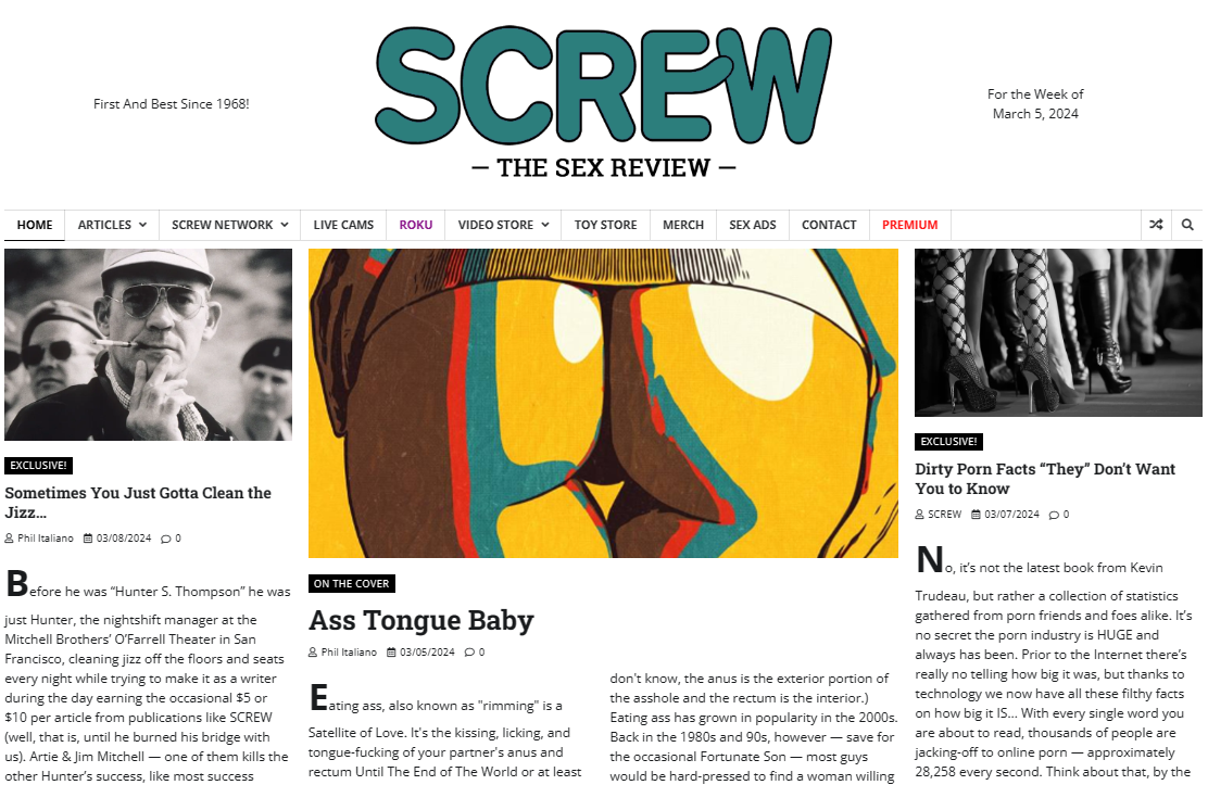 Screw Magazine Goes Back to Black …and White. | by Phil Autelitano | Medium