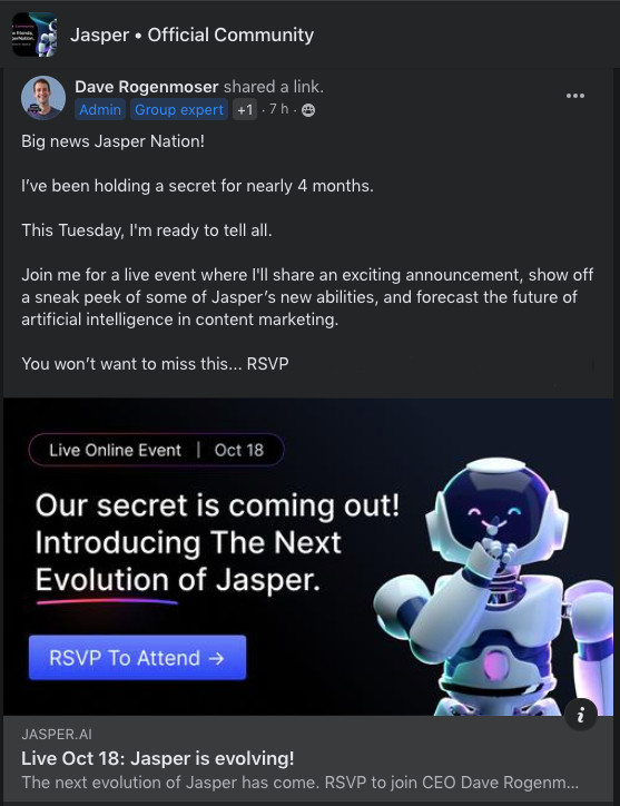 7 predictions for the Jasper AI launch event