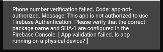 App not authorized to use Firebase Authentication but working fine