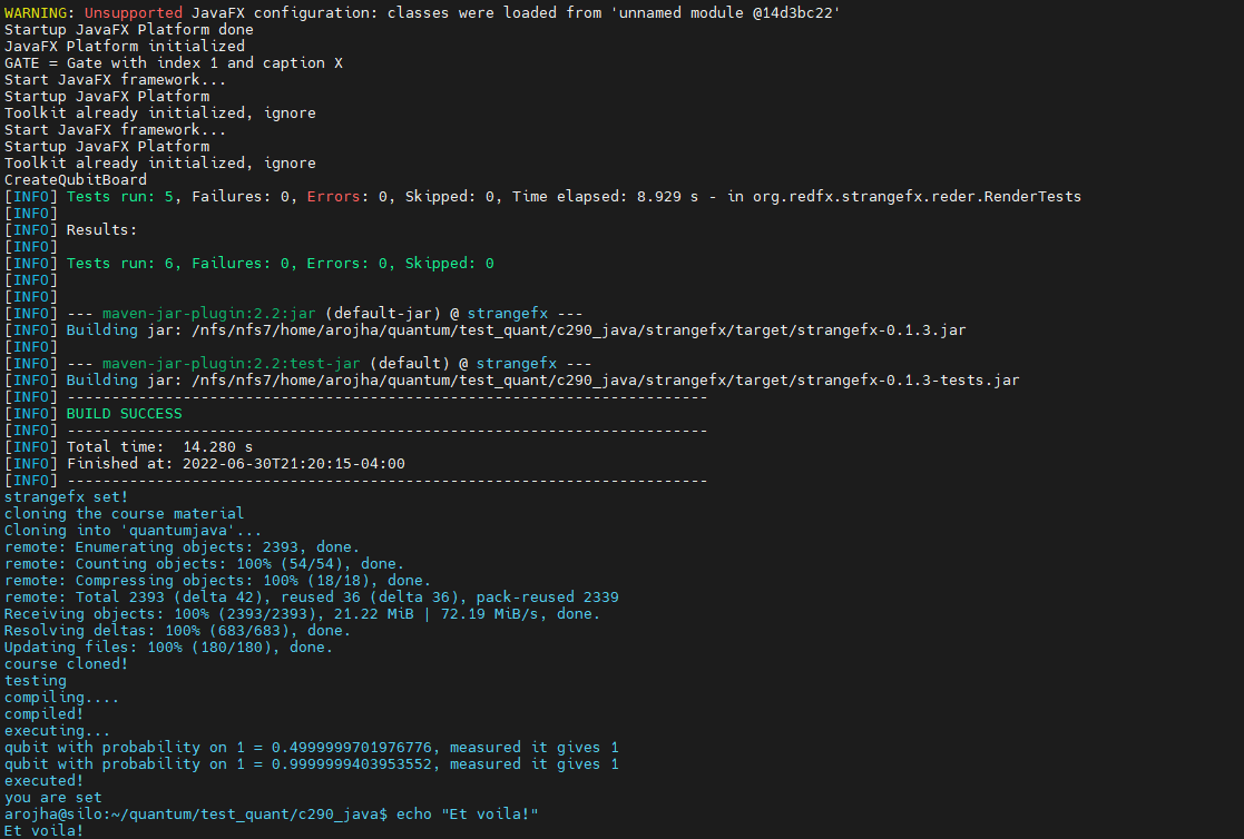 Quantum circuit simulation in Java on command line or linux by Arpan