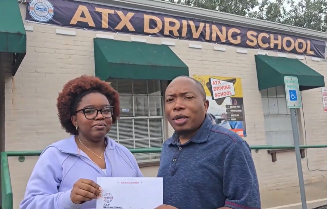 A Proud Moment at ATX Driving School: A New Driver Earns Her License