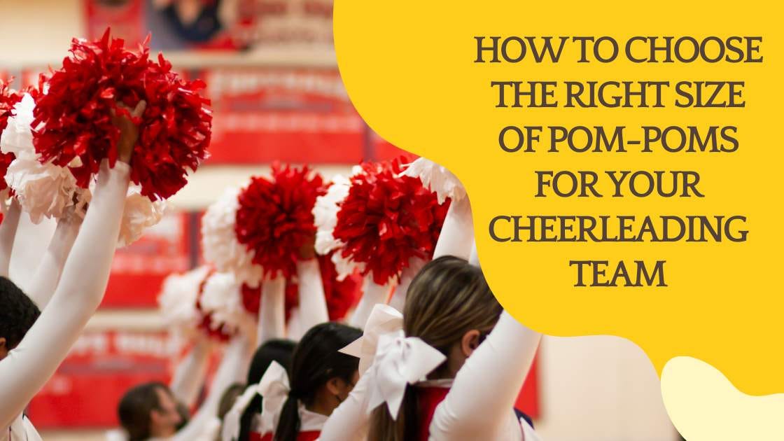 Cheerleaders Team in Uniform Dancing with Pompons and Making