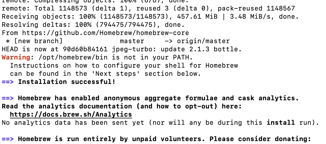 Getting Warning opt homebrew bin Is Not In Your PATH On M1 Pro 