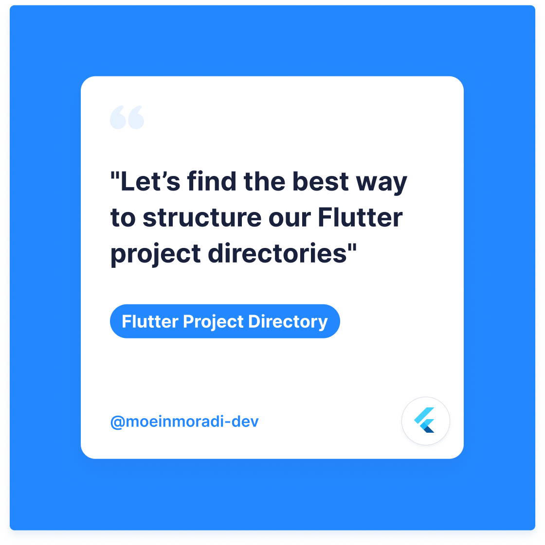 Flutter Project Directory. Hello guys, What do you think is the… | by ...