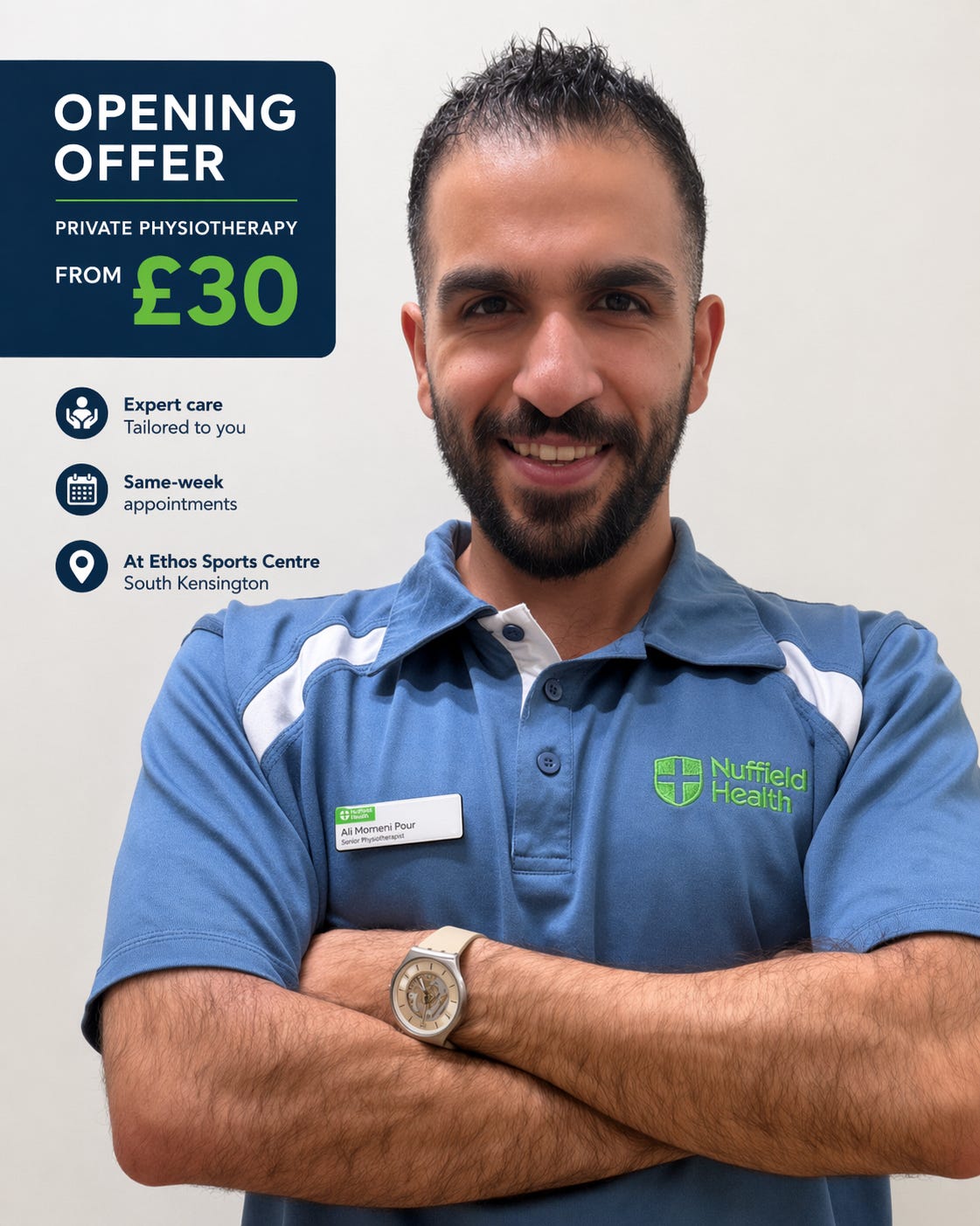 £30 Physiotherapy Opening Offer by Physiome at Ethos Sports Centre Imperial College South…