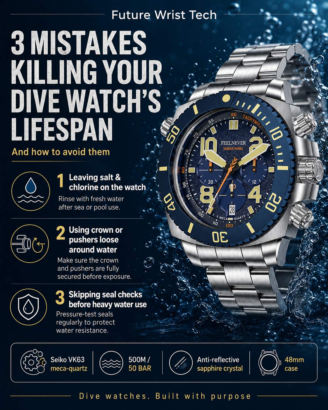 Dive Watch Maintenance: 3 Mistakes Killing Your Watch’s Lifespan