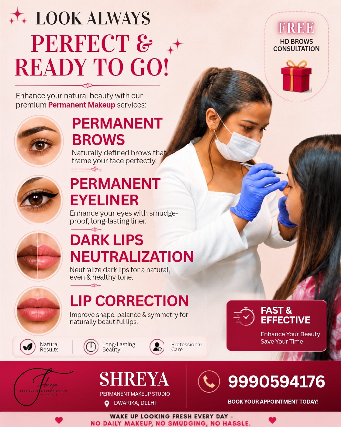 Permanent Makeup by Shreya in Dwarka Delhi — Best PMU Clinic in Delhi