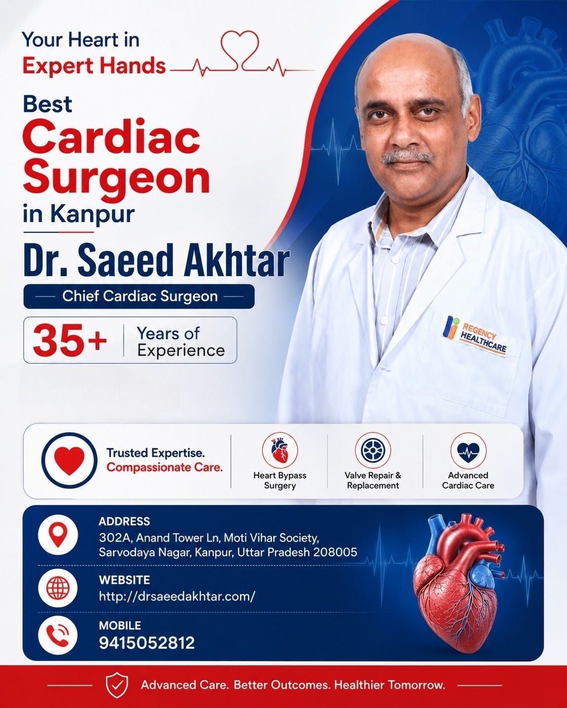 Best Cardiac Surgeon in Kanpur — Dr. Saeed Akhtar | Expert Heart Care You Can Trust