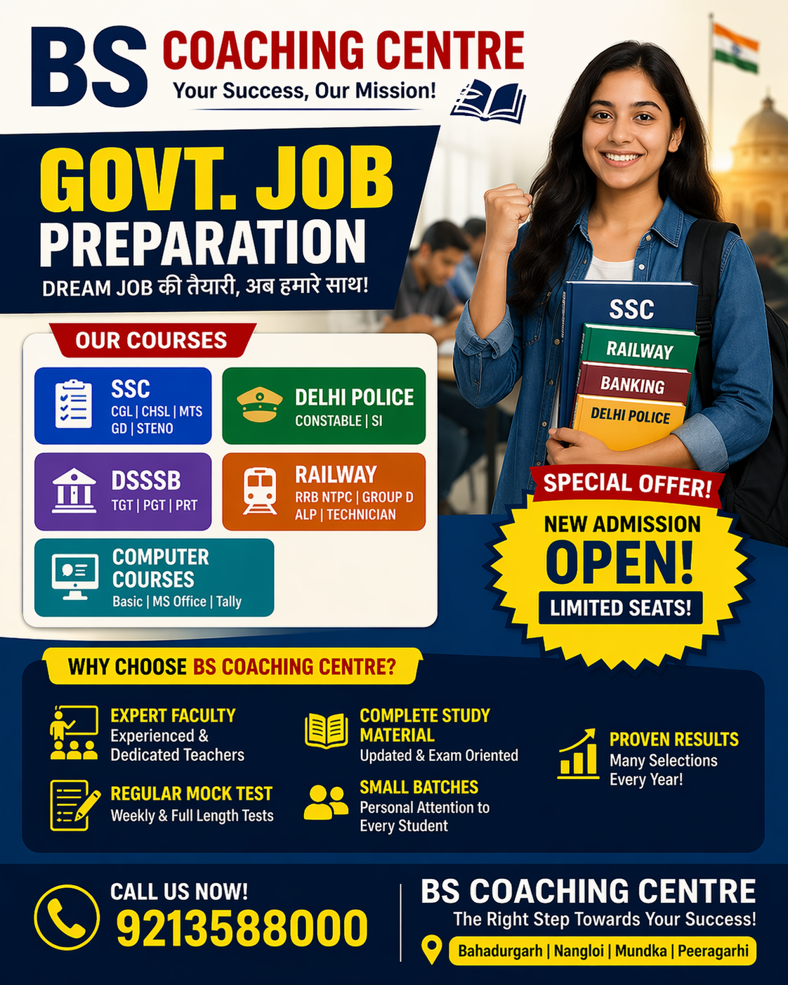 govt job coaching in Sultanpuri Delhi