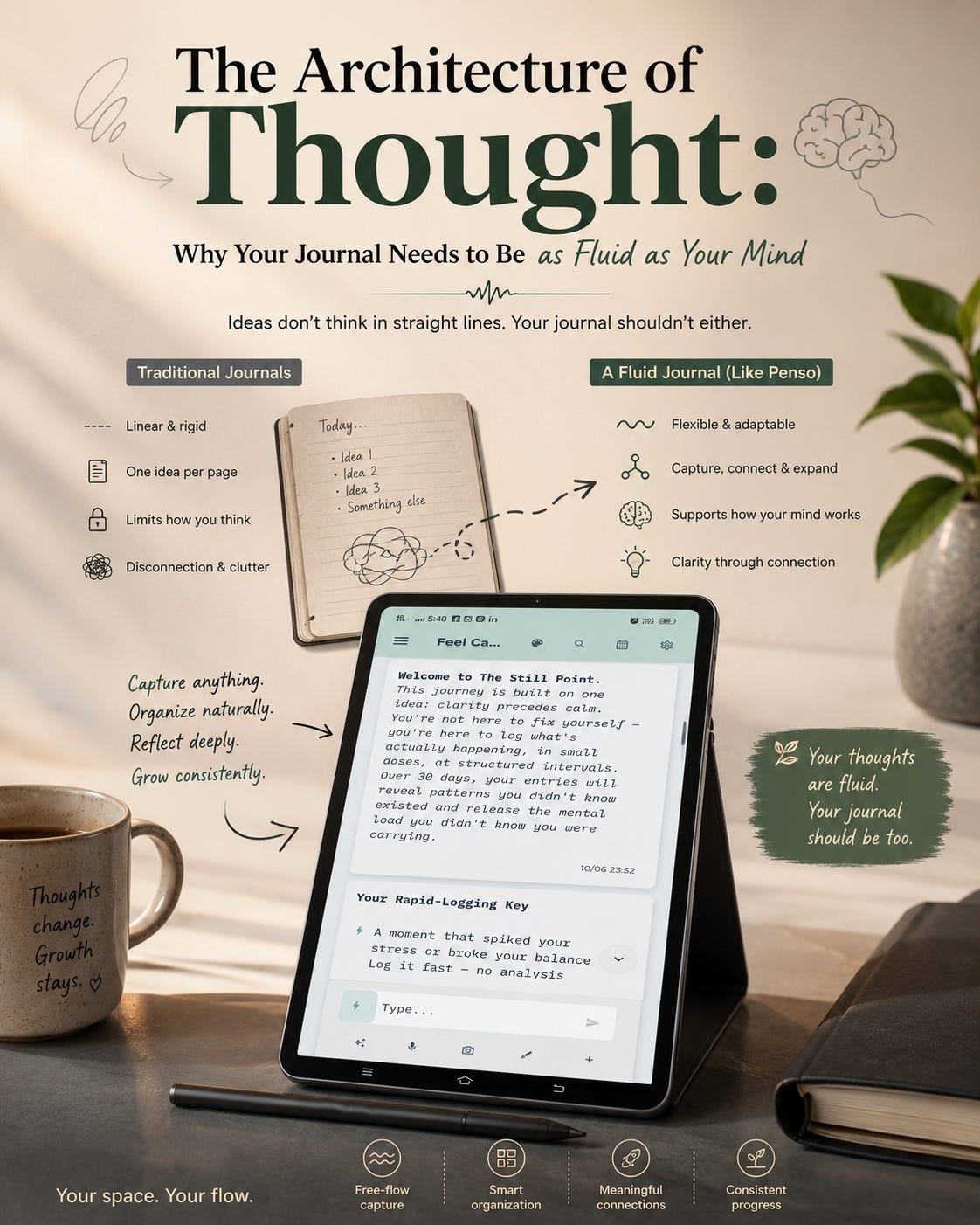 The Architecture of Thought: Why Your Journal Needs to Be as Fluid as Your Mind