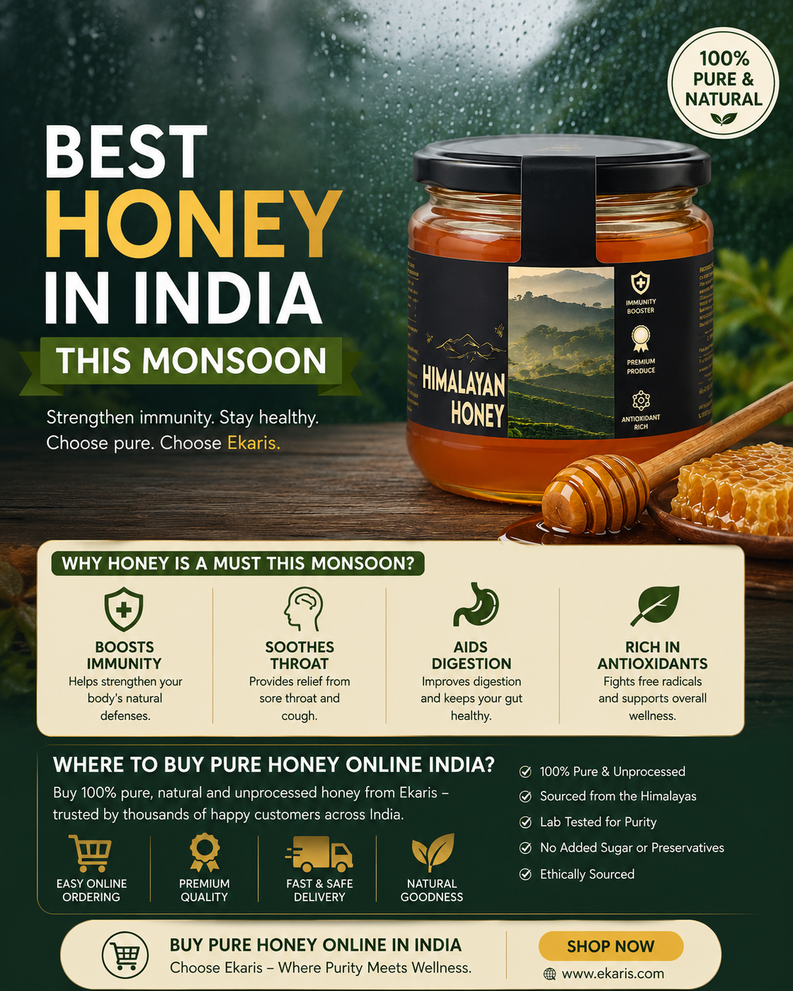 Best Honey in India This Monsoon: Where to Buy Pure Honey Online India