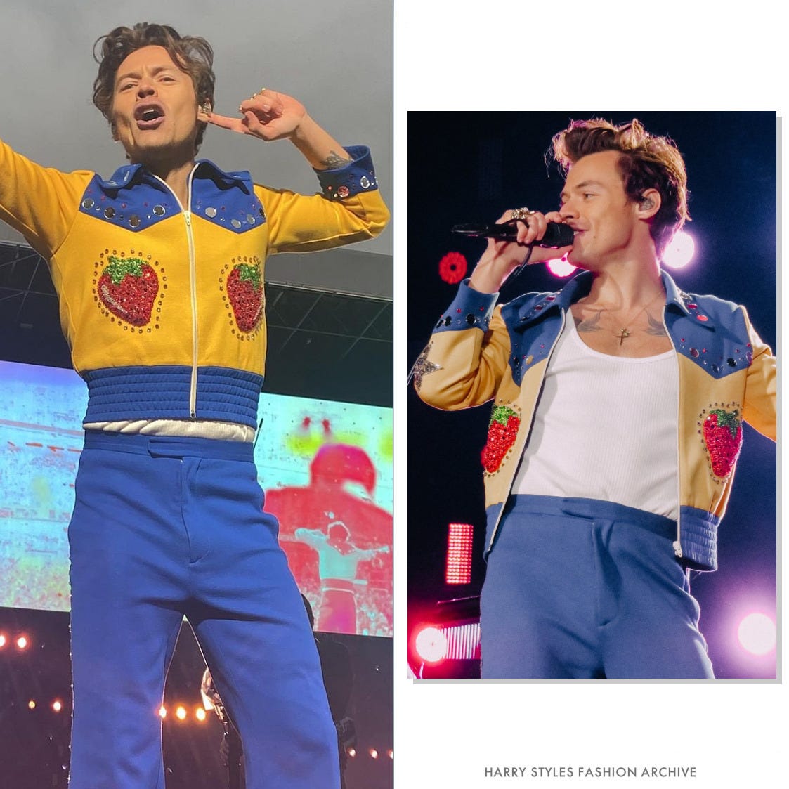 Atelier Versace 2021 y Gucci custom for Harry Styles
