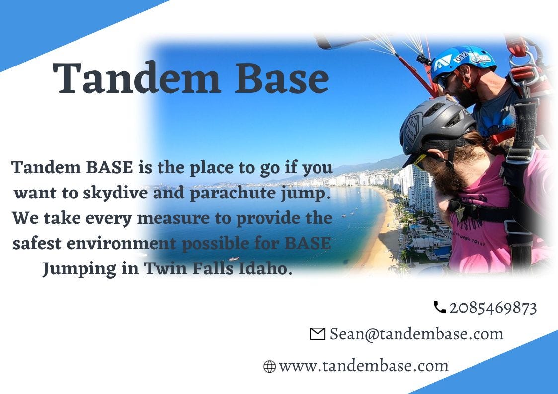 BASE Jumping Idaho Tandembase Medium