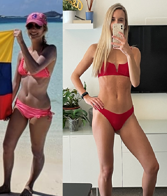 왼쪽(2018)과 오른쪽(2023). 5년 동안 고단백 식단을 먹으면 어떻게 될까