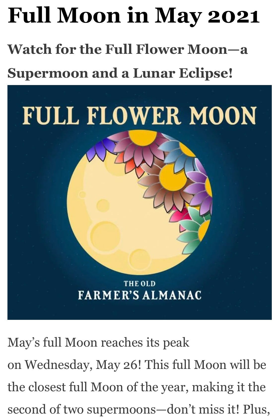 Flower Moon, may it be the stardate in a new blooming of understanding