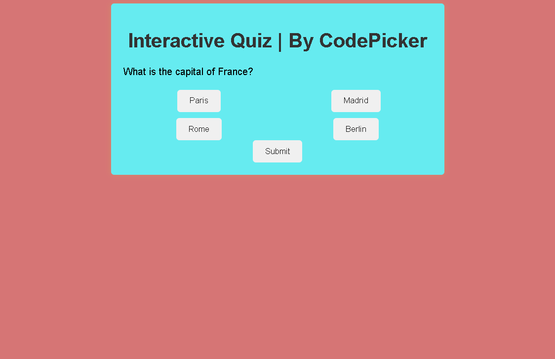 Building an Interactive Quiz with HTML, CSS, and JavaScript | by ...