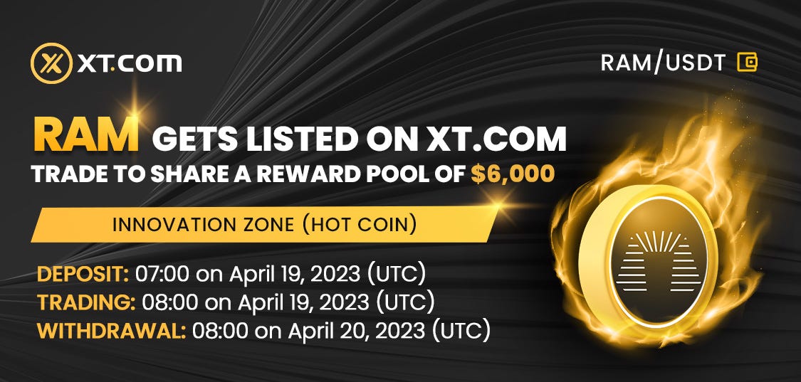 RAM (Ramses Exchange) Gets Listed on XT.COM Trade to Share a Reward ...