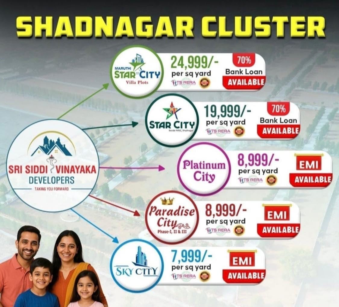 DTCP approved plots in Shadnagar.