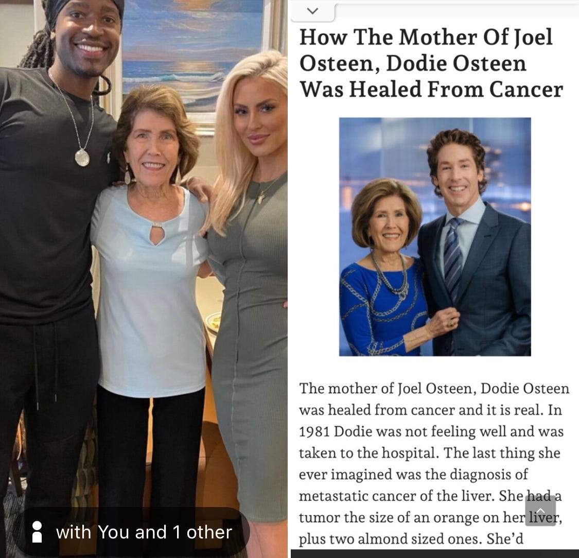 Dodie Osteen Prayed Over my Uncle… He's Now Cancer-Free | by Genius Turner  | Mind Cafe | Medium