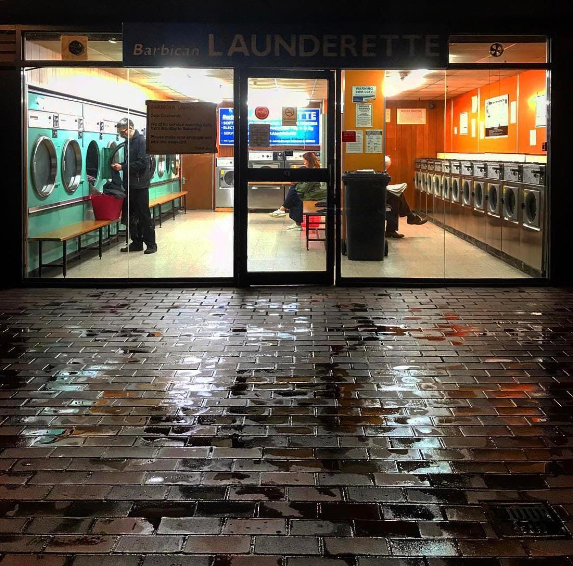 I dropped my laundry off at noon on Monday while listening to sports radio. They gave out