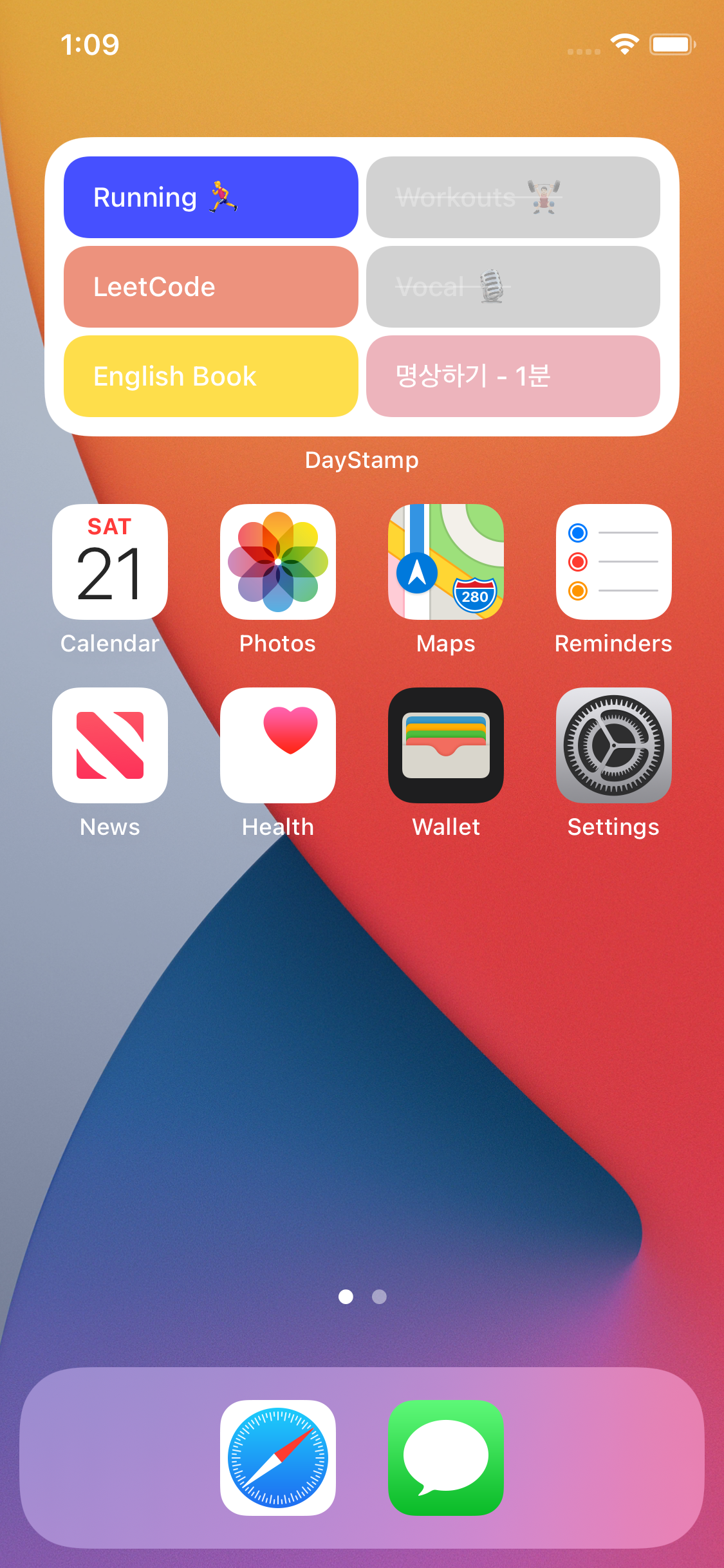 iOS14 Widget 적용기 #1 — DayStamp
