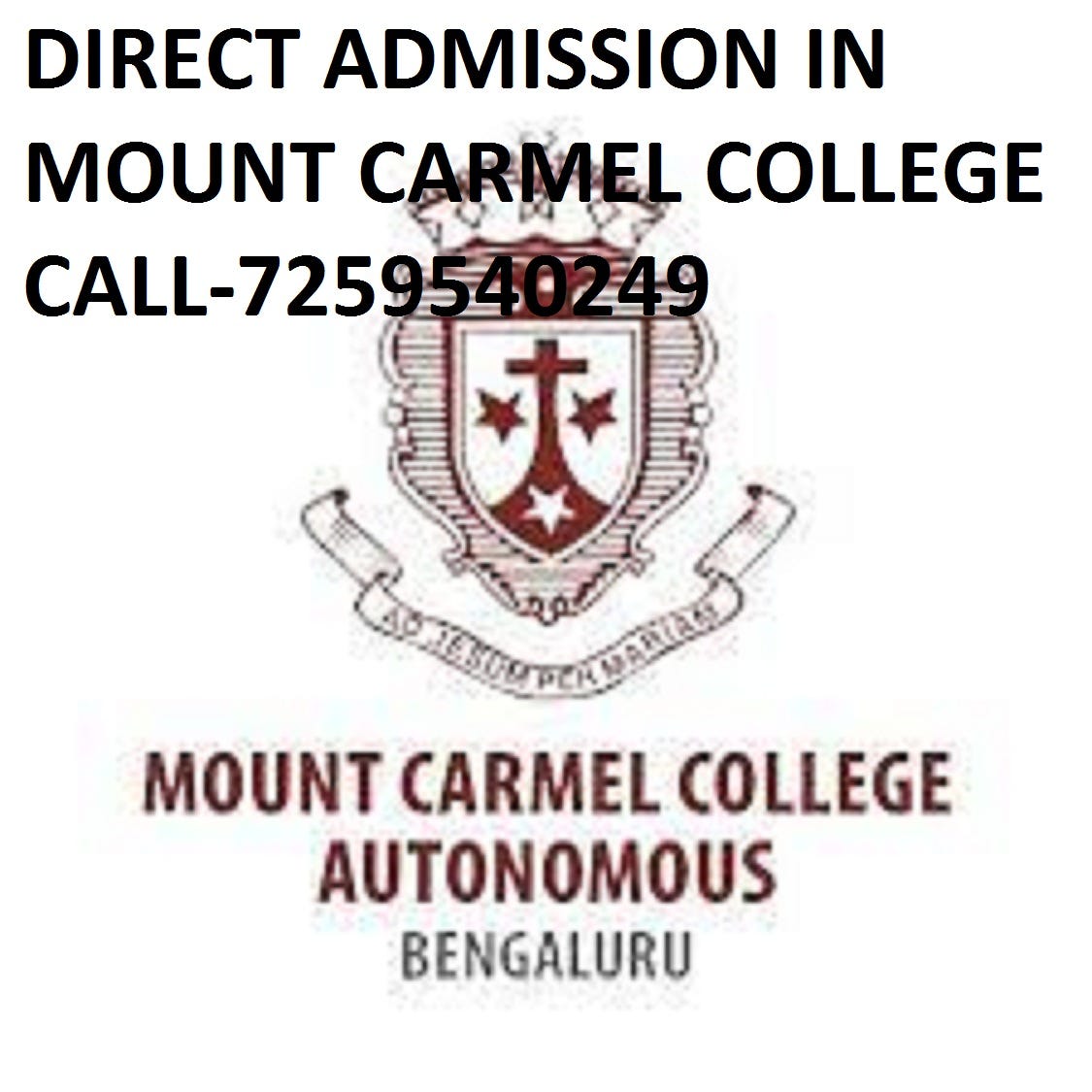 How to get bba direct admission in Mount carmel college Bangalore