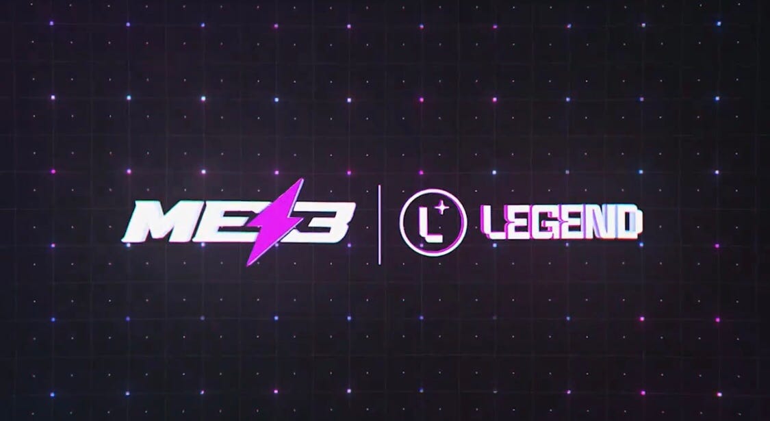 Announcing a Legendary Partnership: Me3 Joins Forces with @belegends_ok | by paul lan | Sep