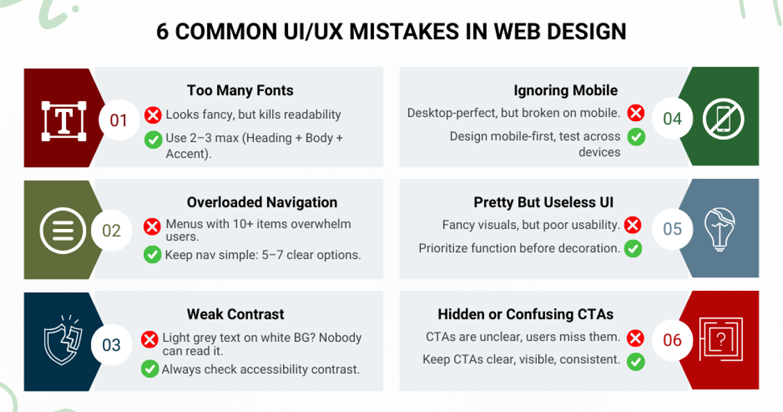 6 Common UI/UX Mistakes in Web Design (and How to Fix Them) | by Ali ...