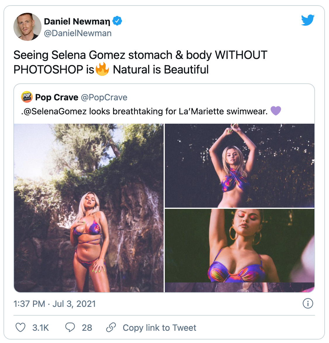 Selena Gomezs Photoshop-Free Bikini Pics made me Feel Seen
