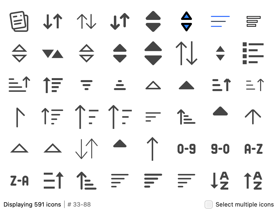 Sorting icons in UI: what works best for table design and user ...